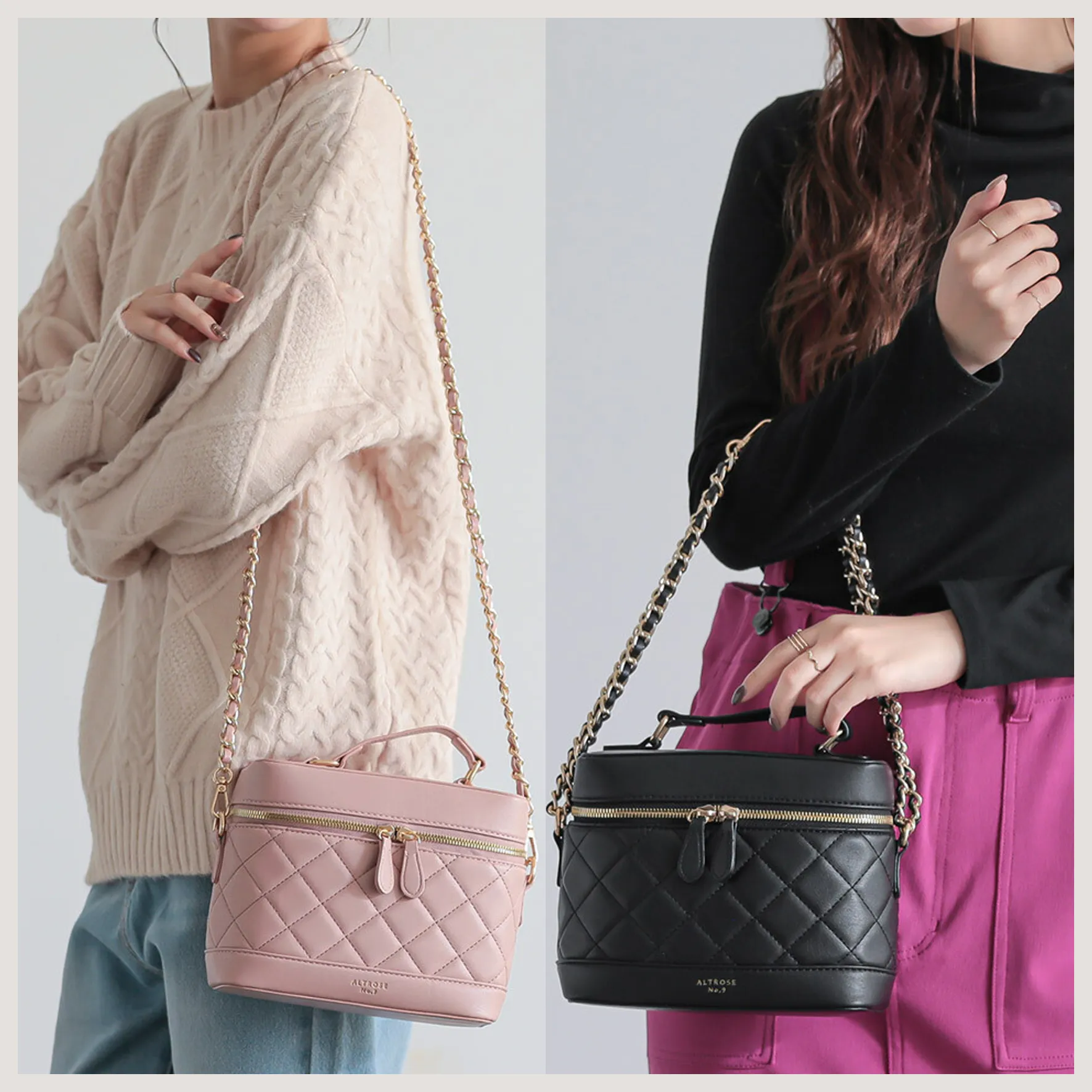 復古菱格 3Way Shoulder Bag