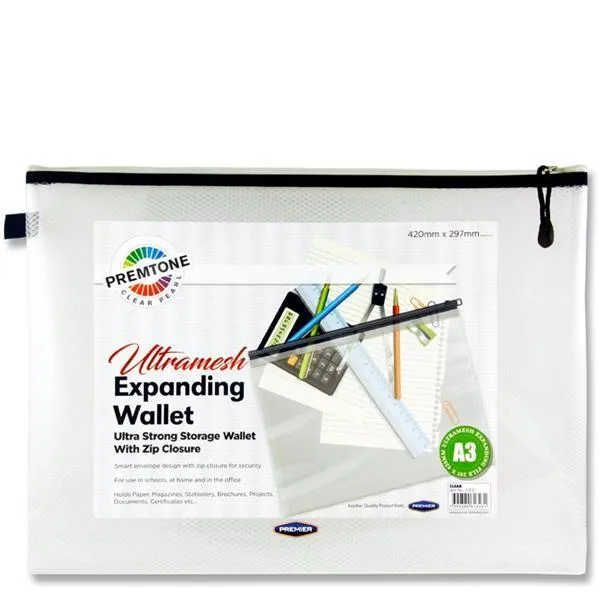 ■ Premto A3 Ultramesh Expanding Wallet - Pearl