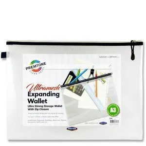 ■ Premto A3 Ultramesh Expanding Wallet - Pearl