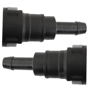 1/2" Steel to 1/2" Nylon Tubing | Straight Push-On | 2ct