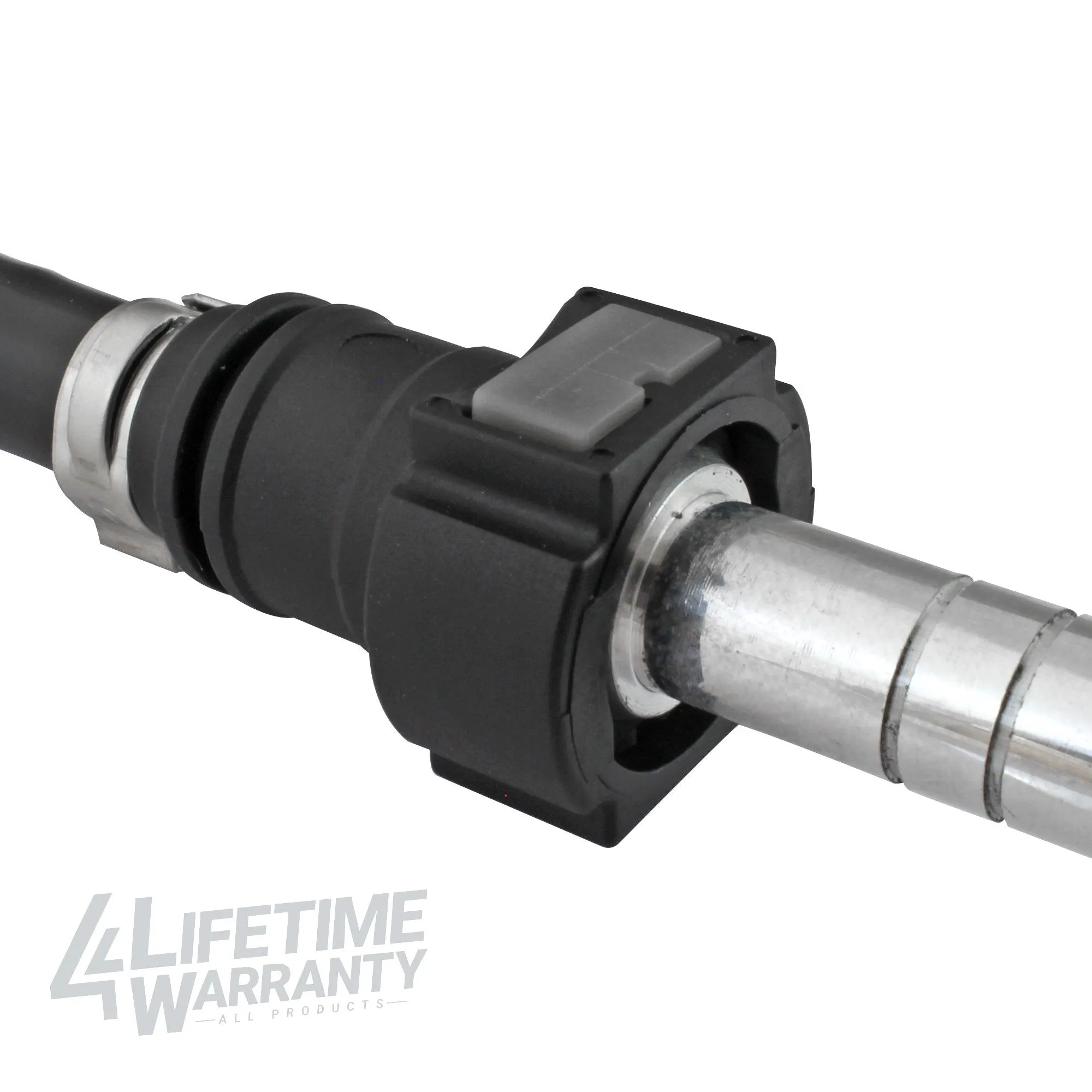 1/2" Steel to 1/2" Nylon Tubing | Straight Push-On | 2ct