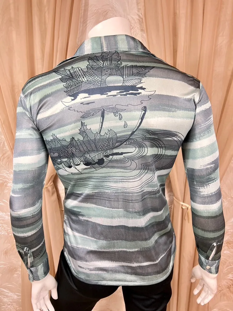 1970's Leaf Puddle Disco Shirt