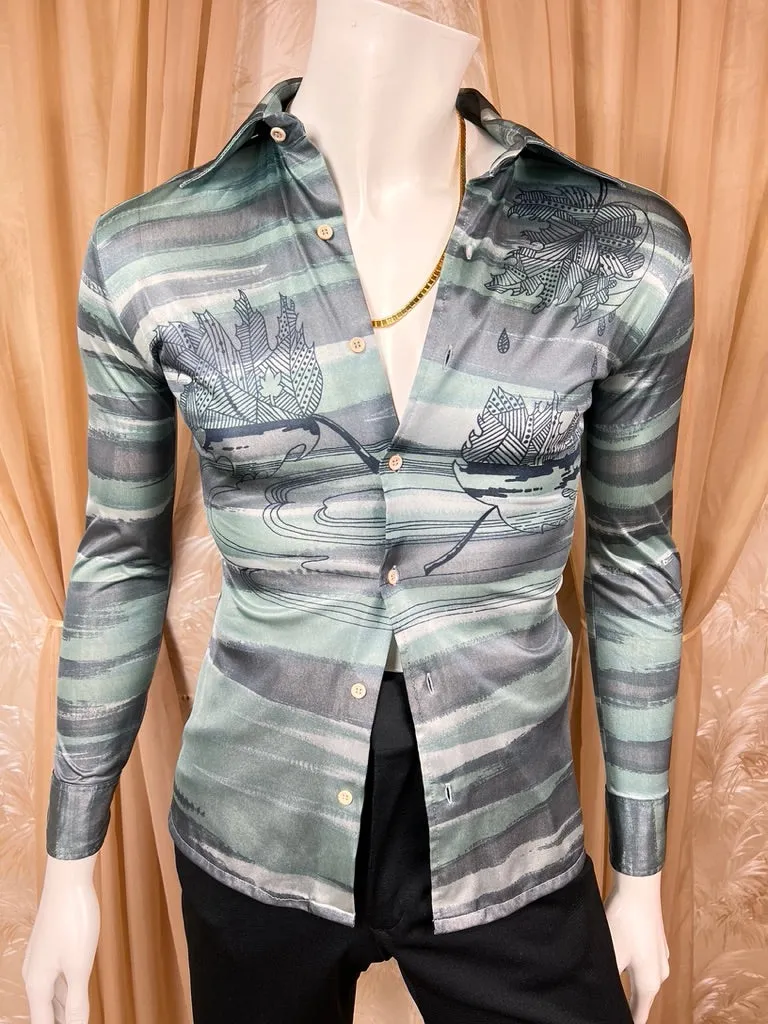 1970's Leaf Puddle Disco Shirt
