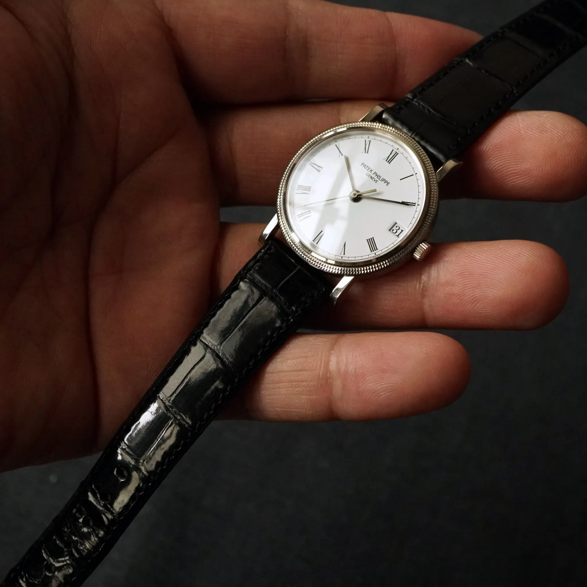 1995 PATEK PHILIPPE CALATRAVA WG REF.3802 AUTOMATIC DATE WATCH