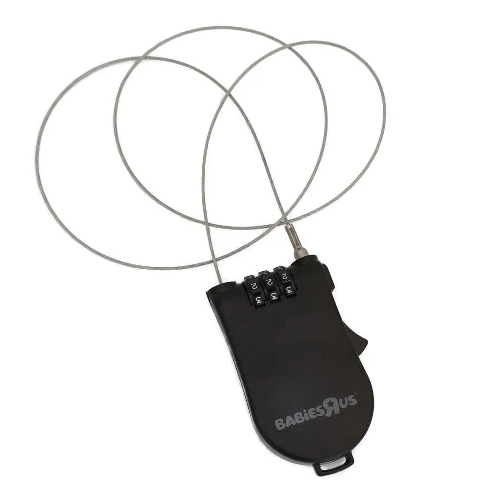 3 DIGIT COMBINATION CABLE LOCK PRAM PUSHCHAIR BUGGY LOCK SECURITY LOCK
