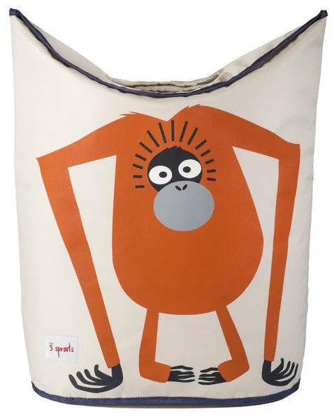 3 Sprouts Laundry Hamper - Orangutan