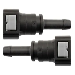 3/8" Steel to 3/8" Nylon Tubing | Straight Push-On | 2ct