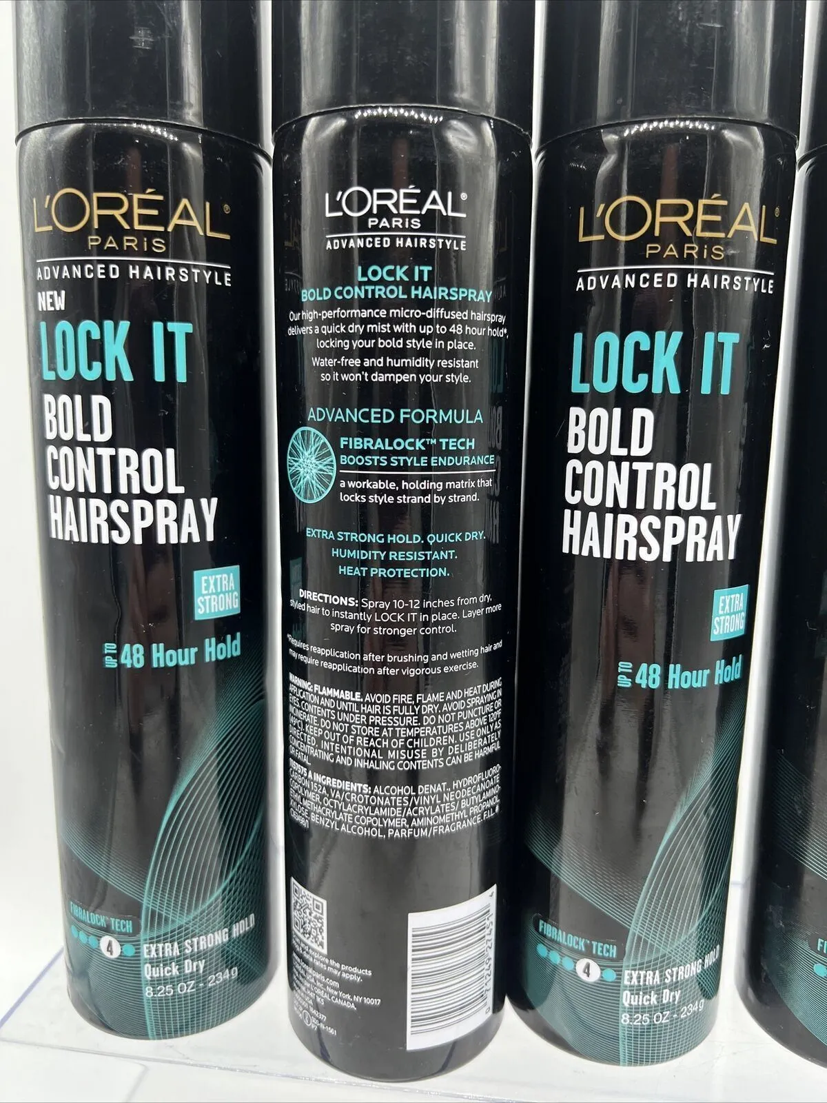 (5) Loreal Lock it Bold Control Hair Spray Quick Dry Extra Strong Hold #4