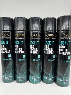 (5) Loreal Lock it Bold Control Hair Spray Quick Dry Extra Strong Hold #4