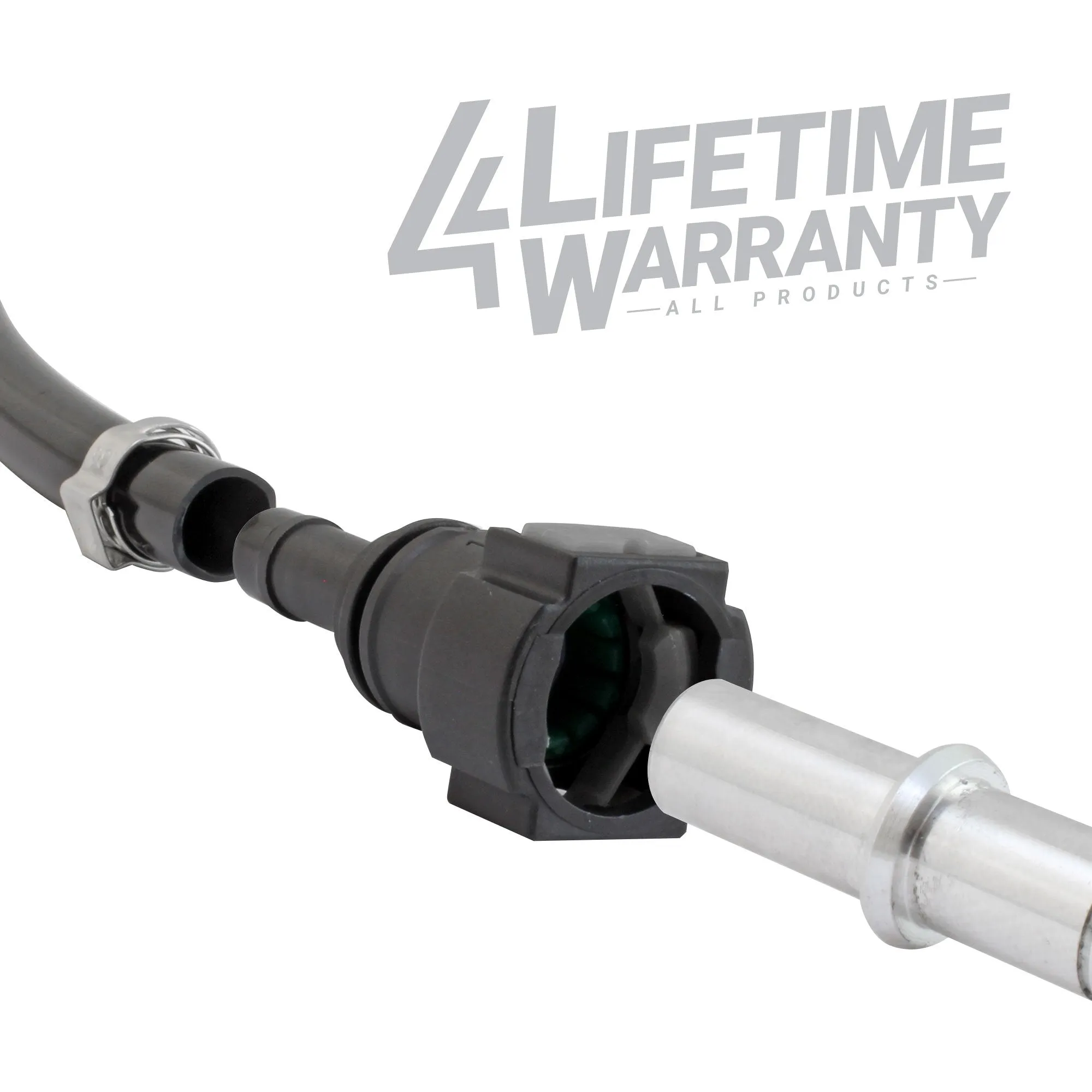 5/16" Steel to 3/8" Nylon Tubing | Straight Push-On | 2ct