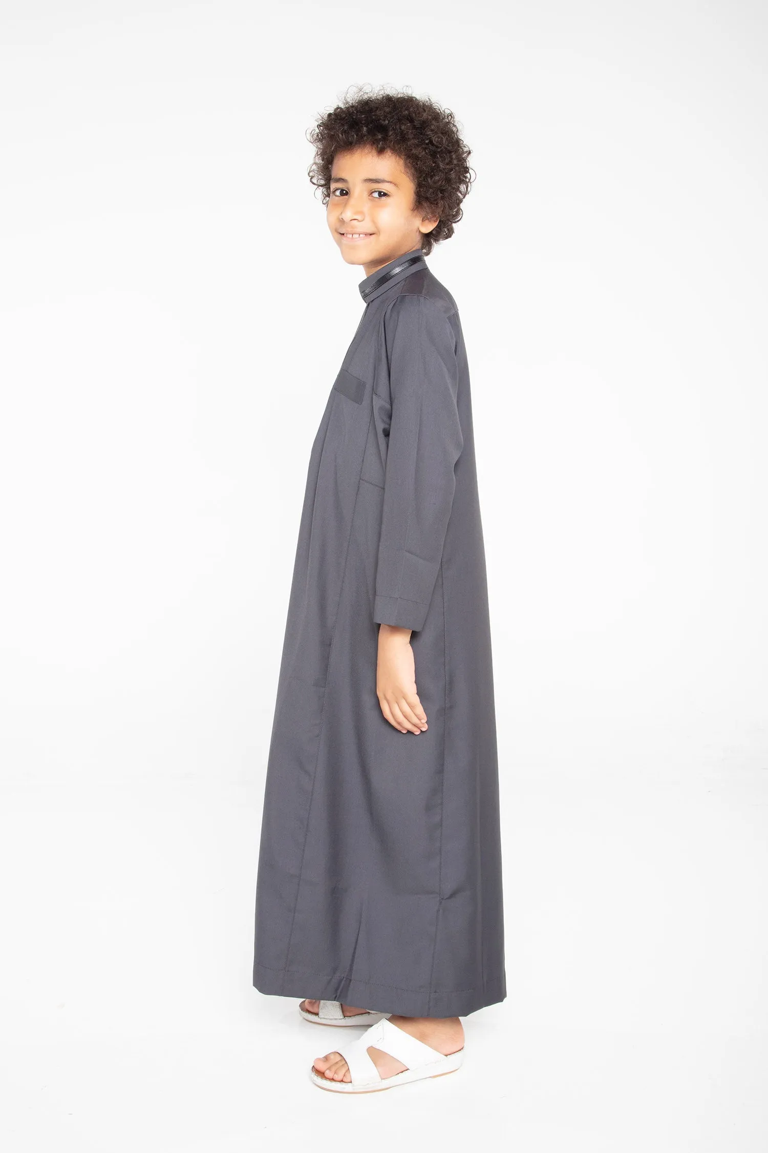 713 Charcoal Grey Kids Thobe