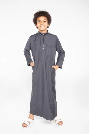 713 Charcoal Grey Kids Thobe