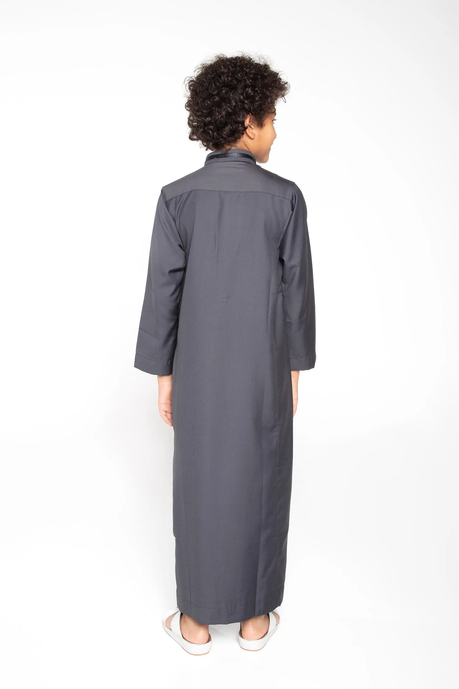 713 Charcoal Grey Kids Thobe