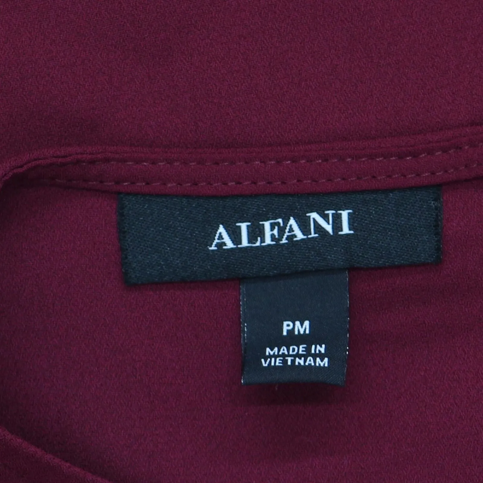 Alfani Womens Woven Ruffle Long Sleeve Blouse Shirt Top Berry Purple PM