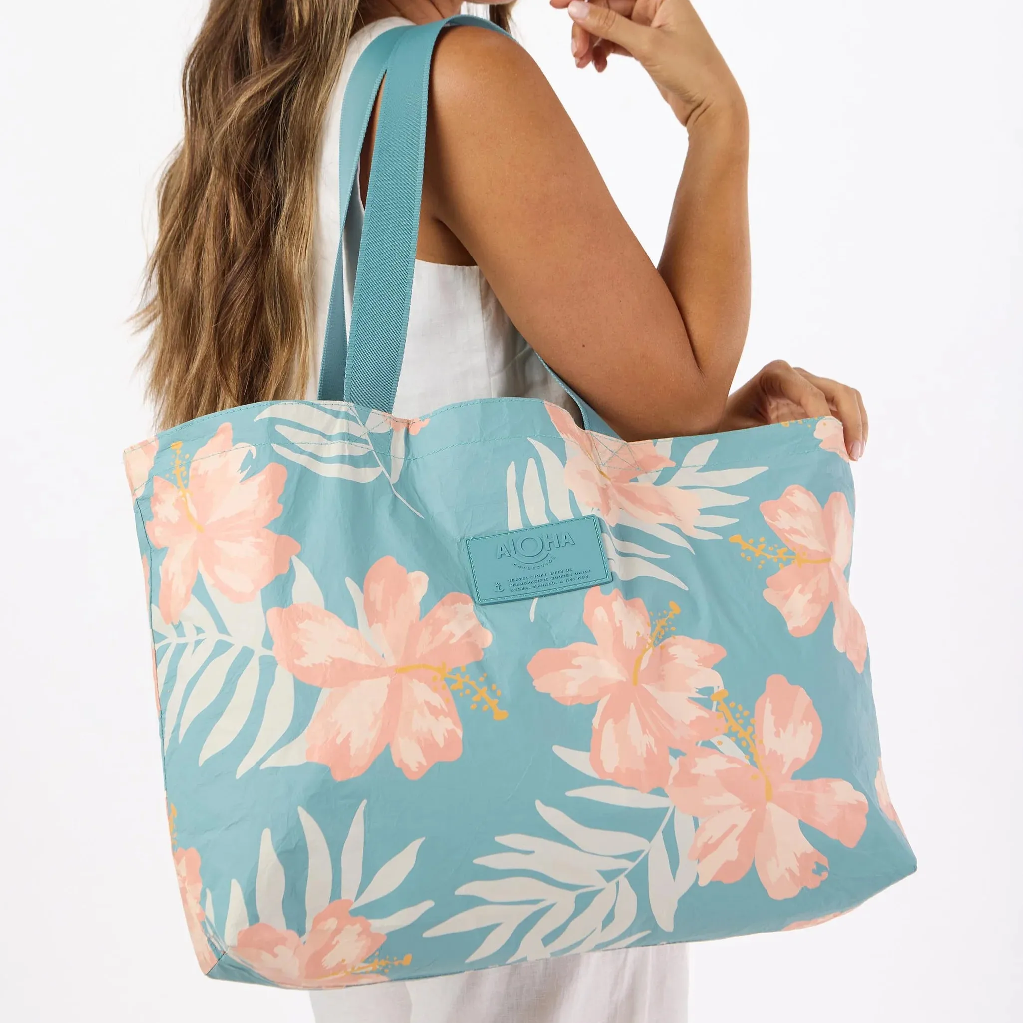 Aloha Adrift Holo Holo Tote Pink Salt On Tide