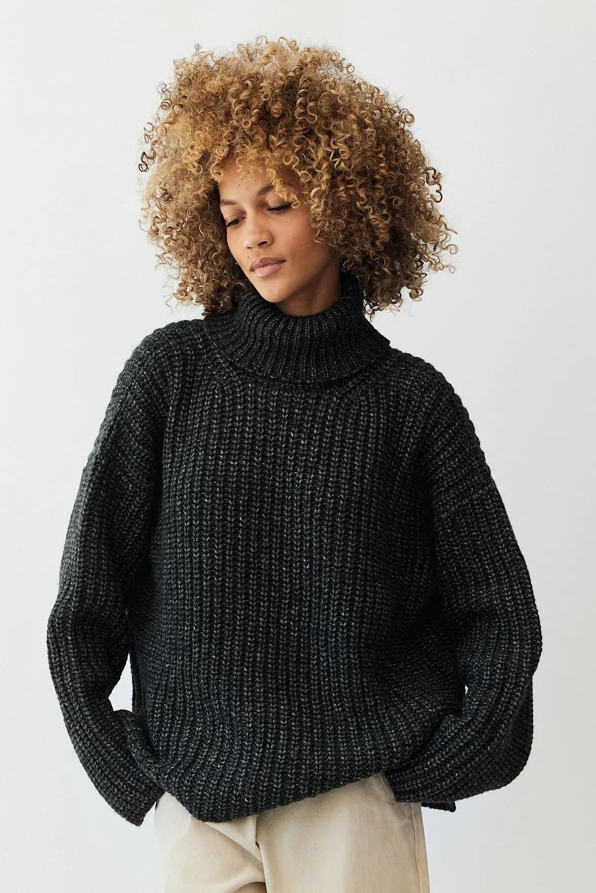 Alpaca Rib Turtleneck