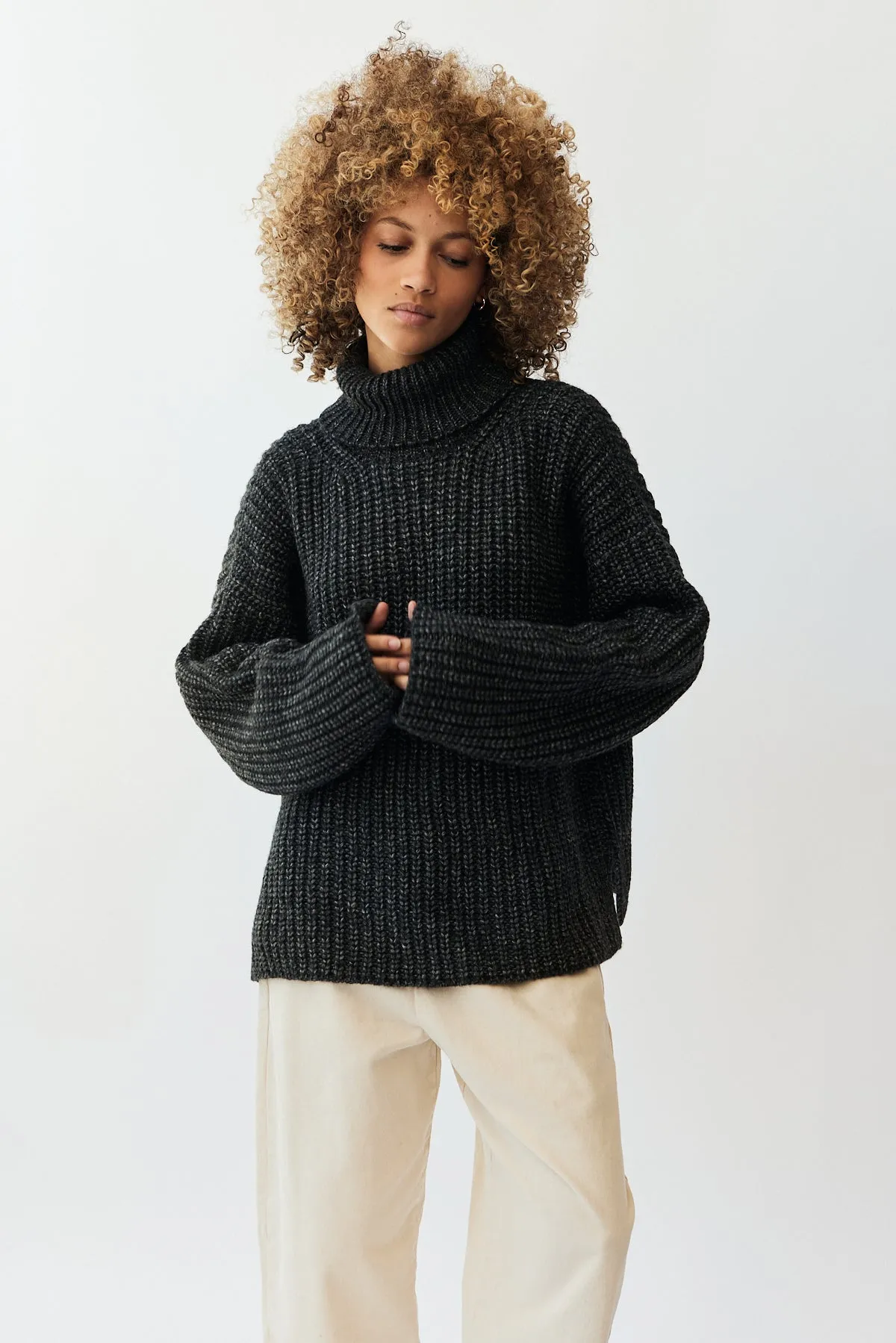 Alpaca Rib Turtleneck