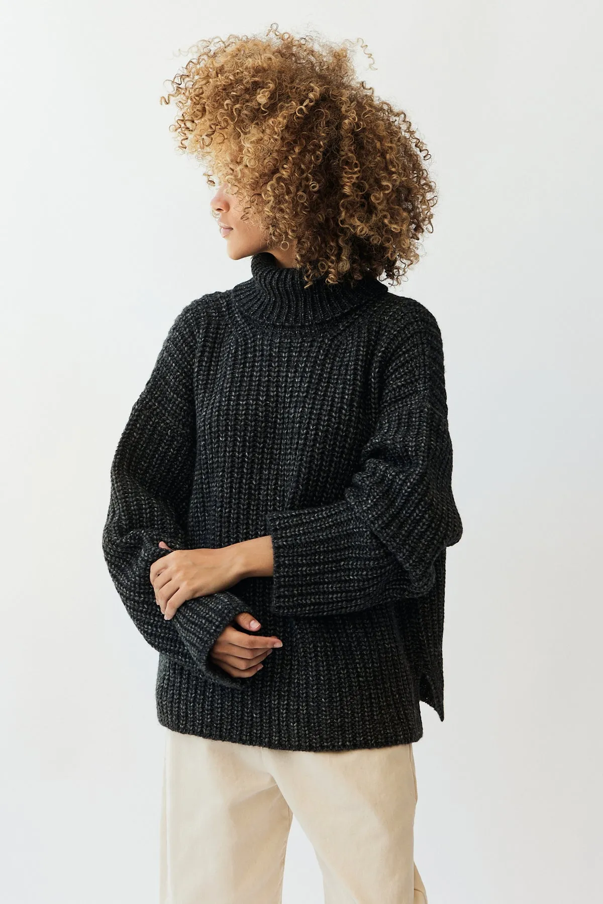 Alpaca Rib Turtleneck