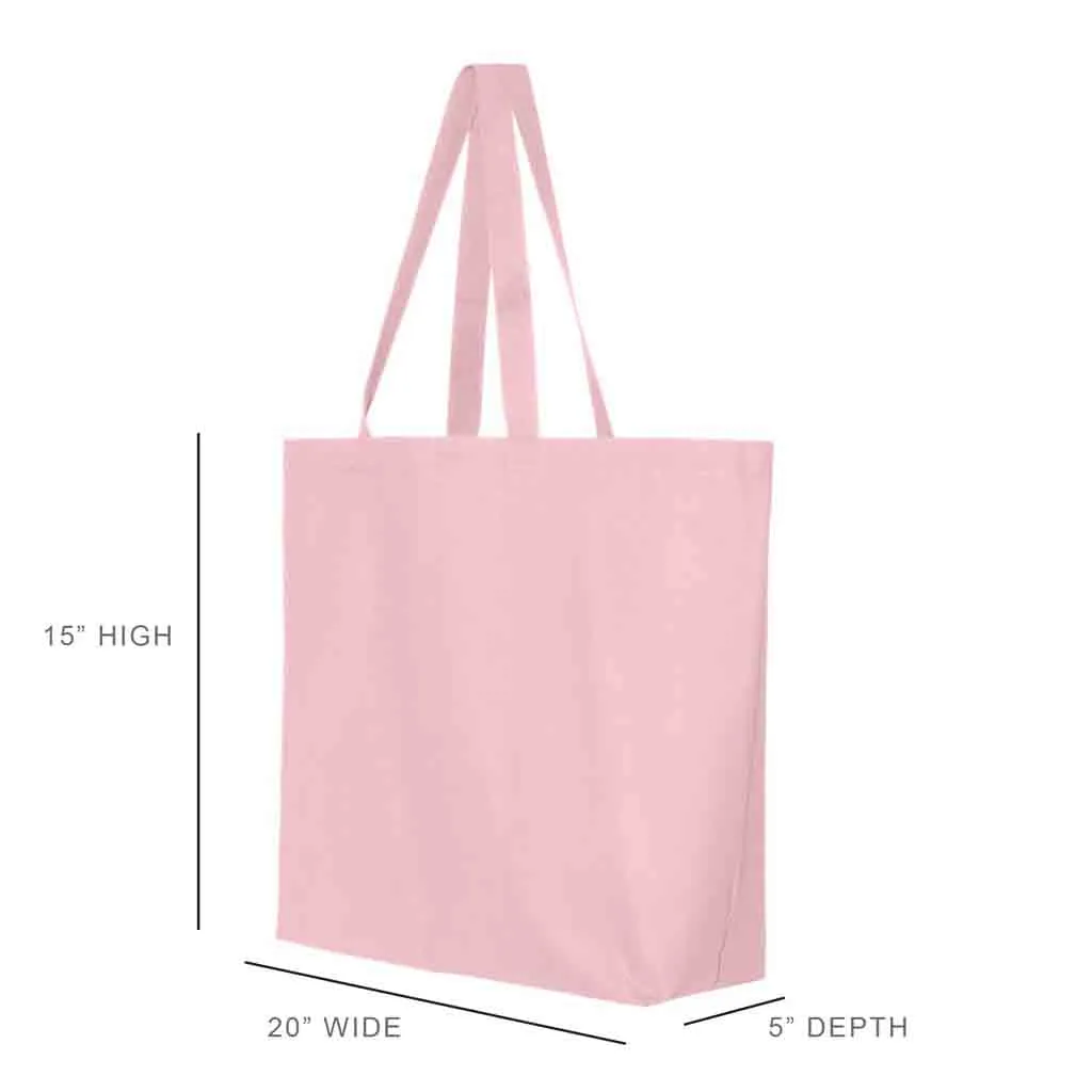 Alpha Sigma Alpha Pink Canvas Tote Bag with Black Bow