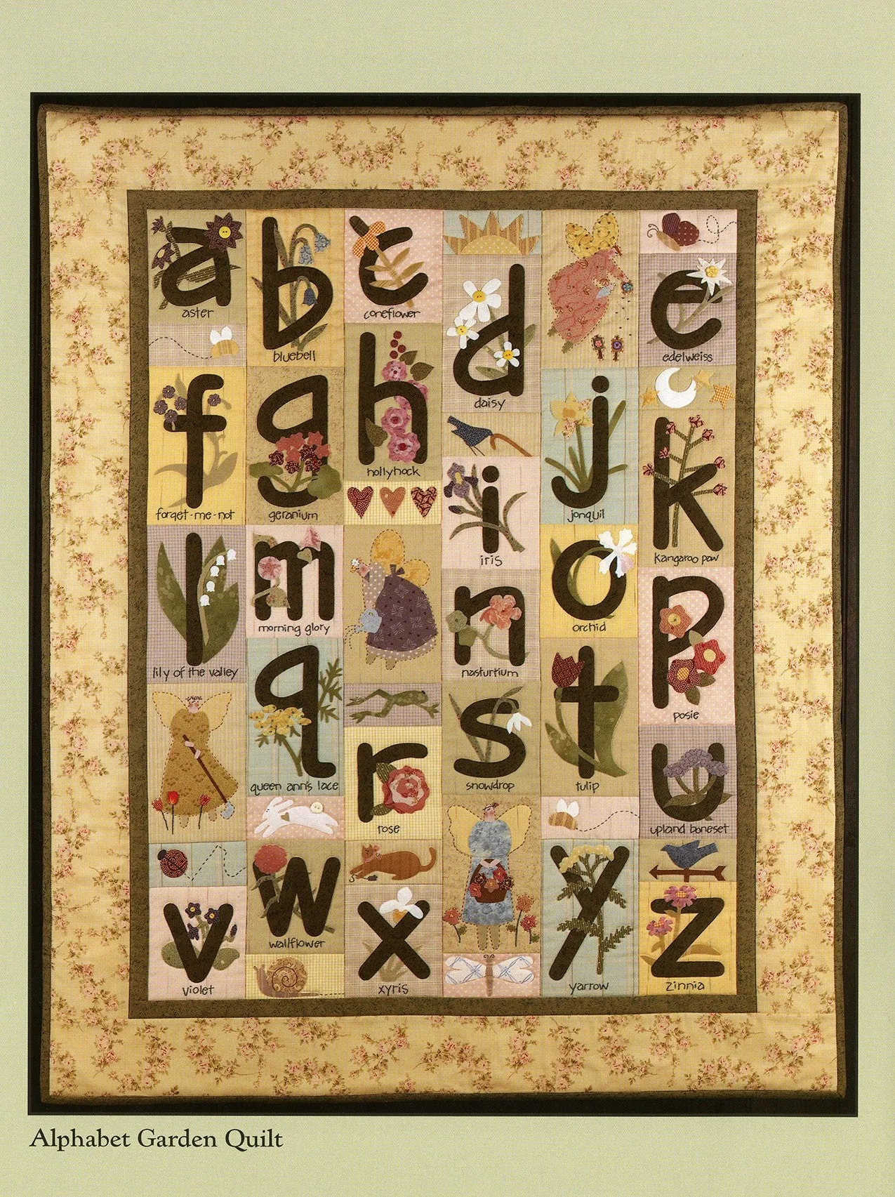Alphabet Garden Quilt Book by Art to Heart #516B by Nancy Halvorsen