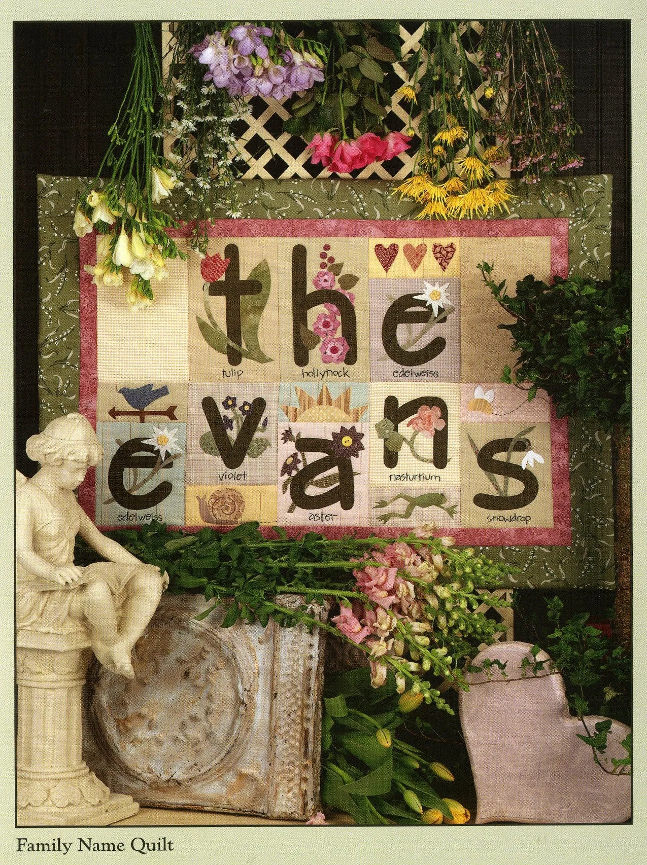 Alphabet Garden Quilt Book by Art to Heart #516B by Nancy Halvorsen