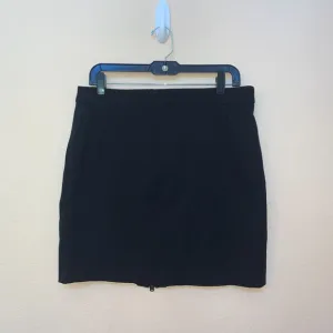 Amanda   Chelsea Black Exposed Back Zipper Skirt
