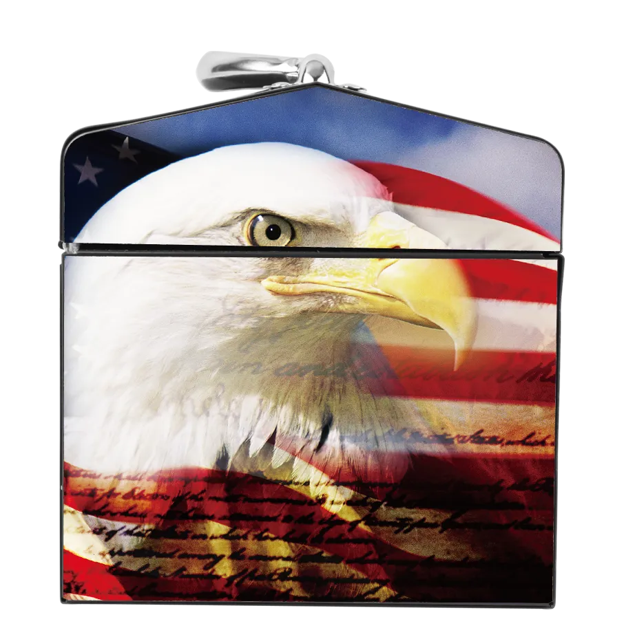 American Flag Eagle Portrat Steel Box