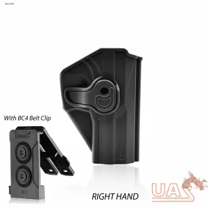 Amomax Holster Fits G&G GTP-9/ USP / USP Compact / Norinco CF98 / With  Molle & Belt Clip - Black