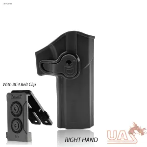 Amomax Holster fits Sig Sauer P320 Full size M17 with MOLLE & Belt Clip - Black