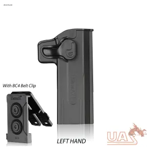 Amomax Holster Hi-capa 2011 series Pistols with MOLLE & Belt Clip - LEFT HAND - Black