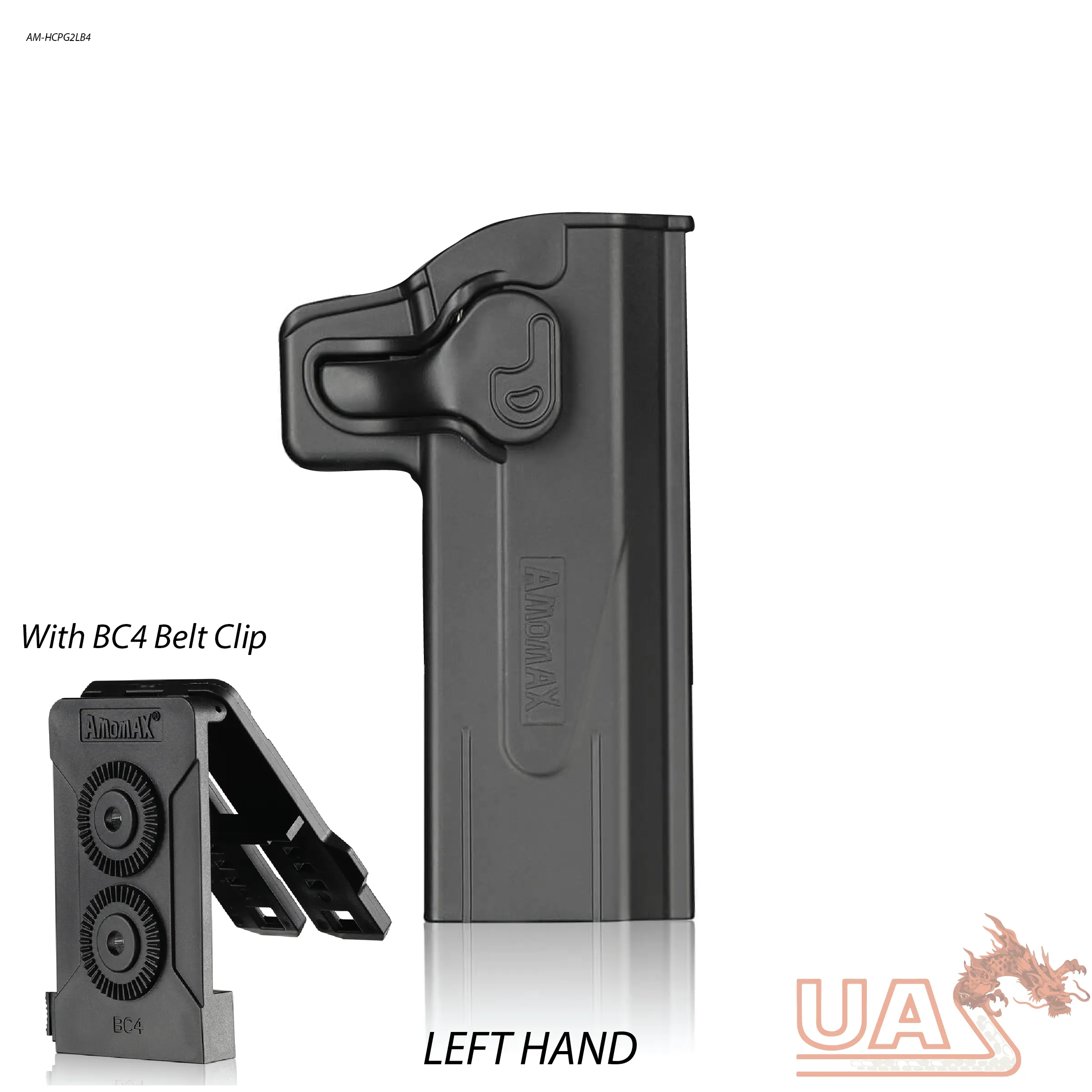 Amomax Holster Hi-capa 2011 series Pistols with MOLLE & Belt Clip - LEFT HAND - Black