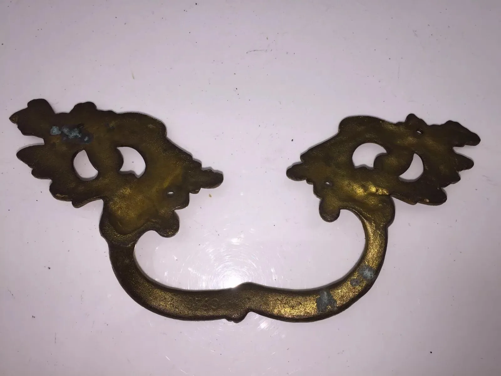 Antique Early French Bronze Ormolu Drawer Cabinet Hardware Pull Handle