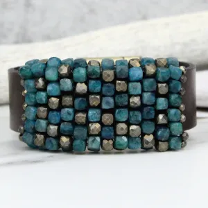 Apatite and Pyrite Bracelet