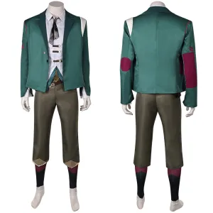 Arcane League of Legends Season 2 Ekko Cosplay Costume Male Green Outfits Halloween Carnival Suit