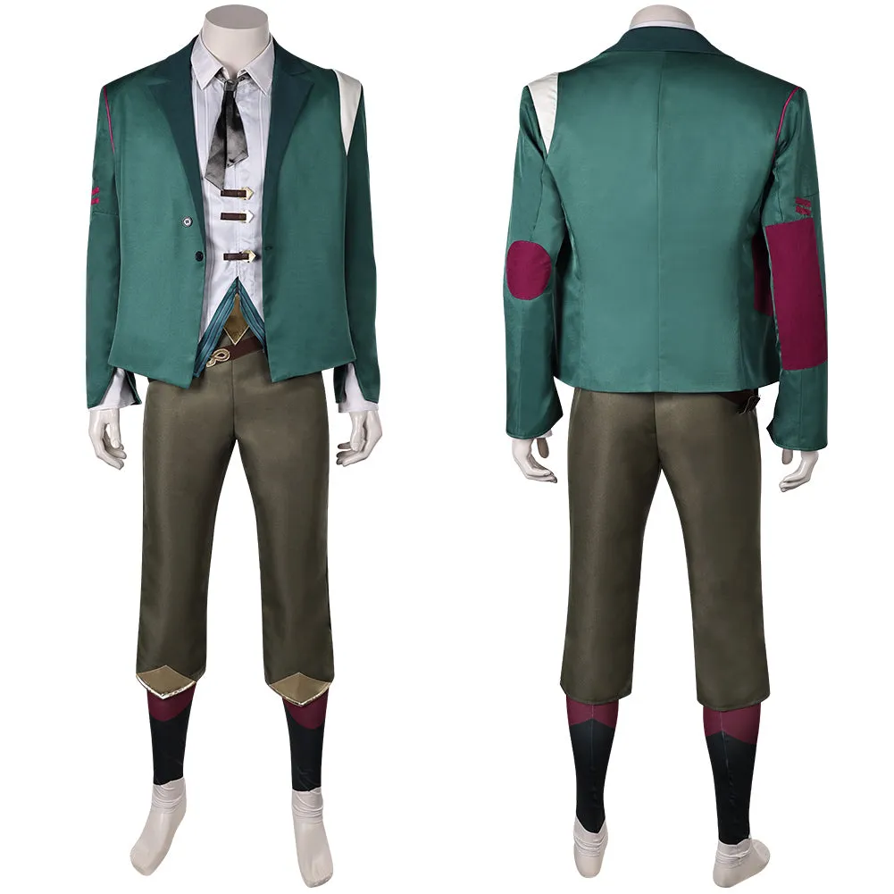 Arcane League of Legends Season 2 Ekko Cosplay Costume Male Green Outfits Halloween Carnival Suit