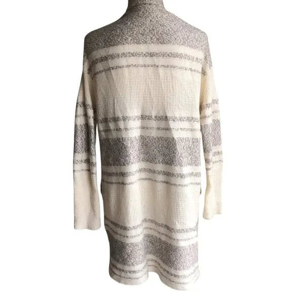 Athleta Wool And Cashmere Sweater Open Front Panorma Point Small Beige Cream