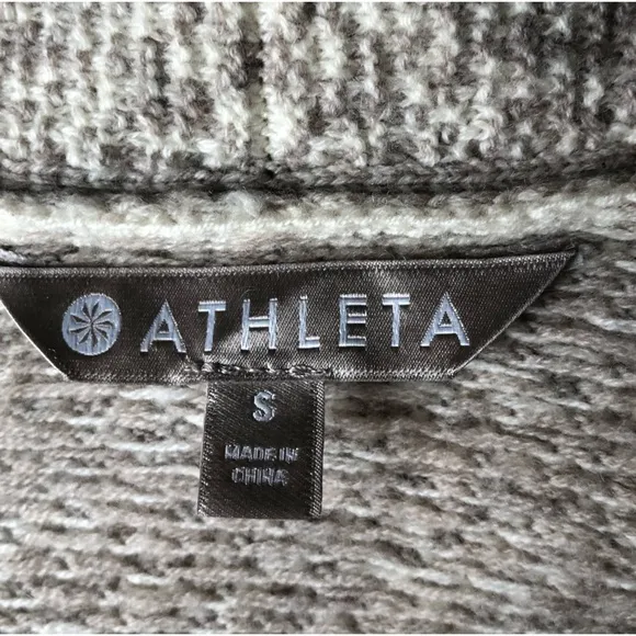 Athleta Wool And Cashmere Sweater Open Front Panorma Point Small Beige Cream