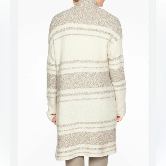 Athleta Wool And Cashmere Sweater Open Front Panorma Point Small Beige Cream