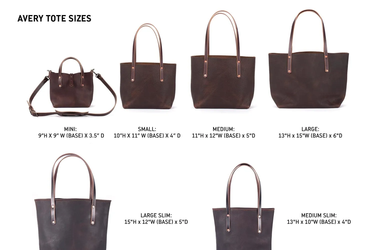 AVERY LEATHER TOTE BAG - SMALL - JADE BISON
