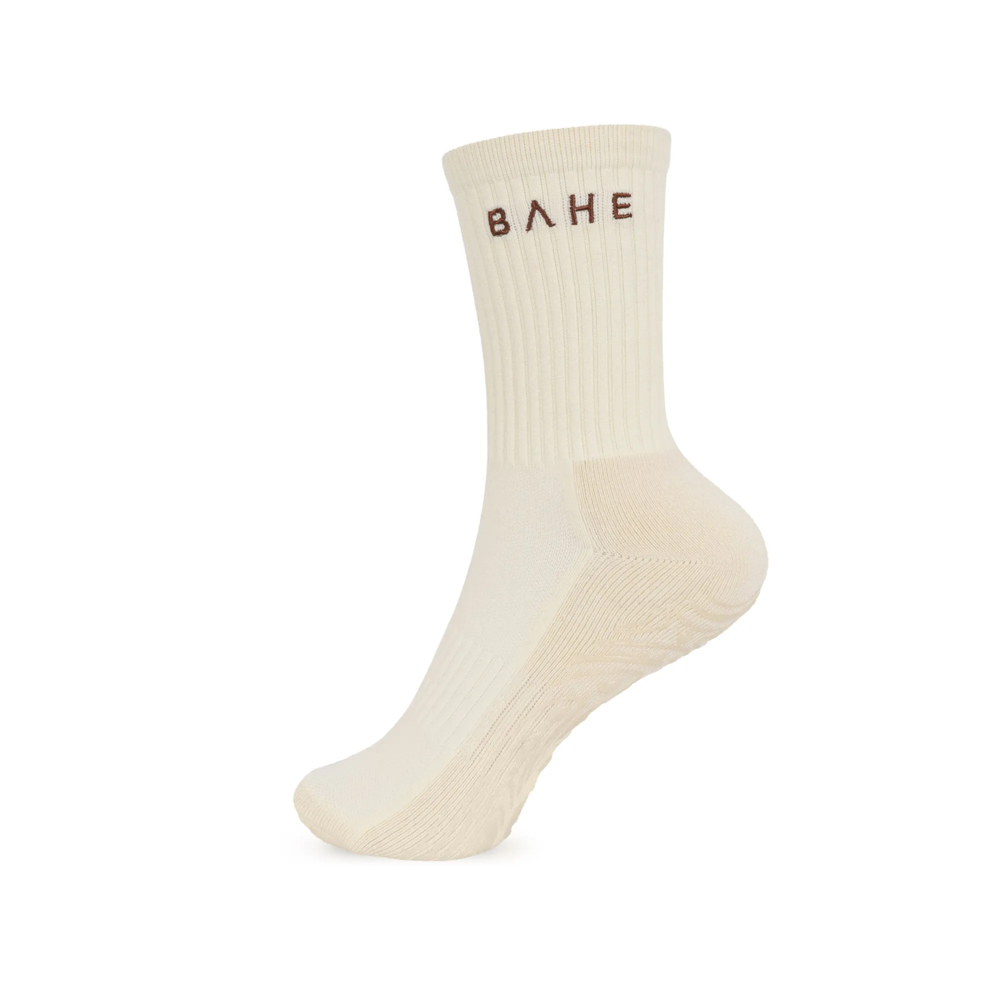 BAHE Studio Grippy Crew Socks 2 Pairs - Coconut & Powder Blue