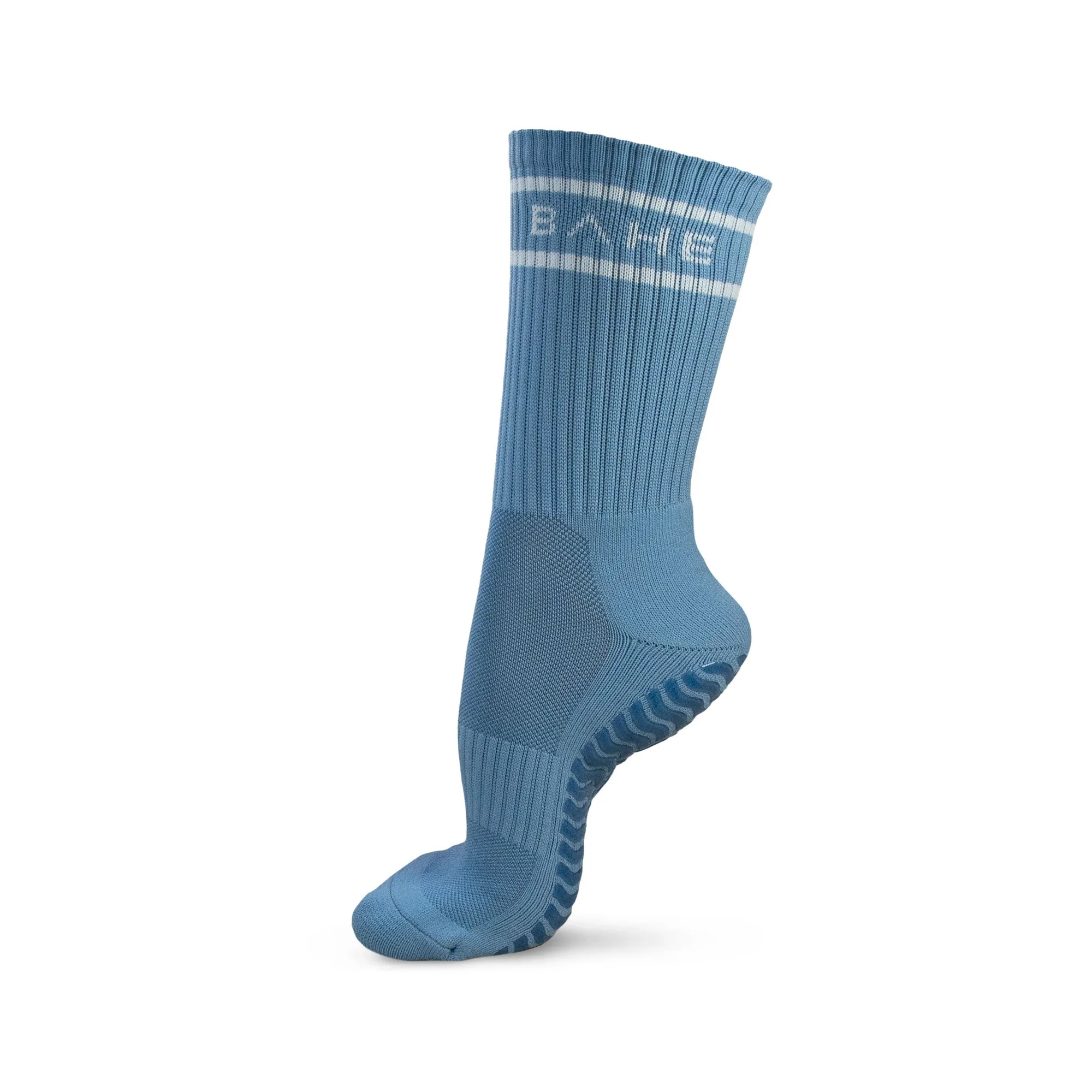 BAHE Studio Grippy Crew Socks 2 Pairs - Coconut & Powder Blue