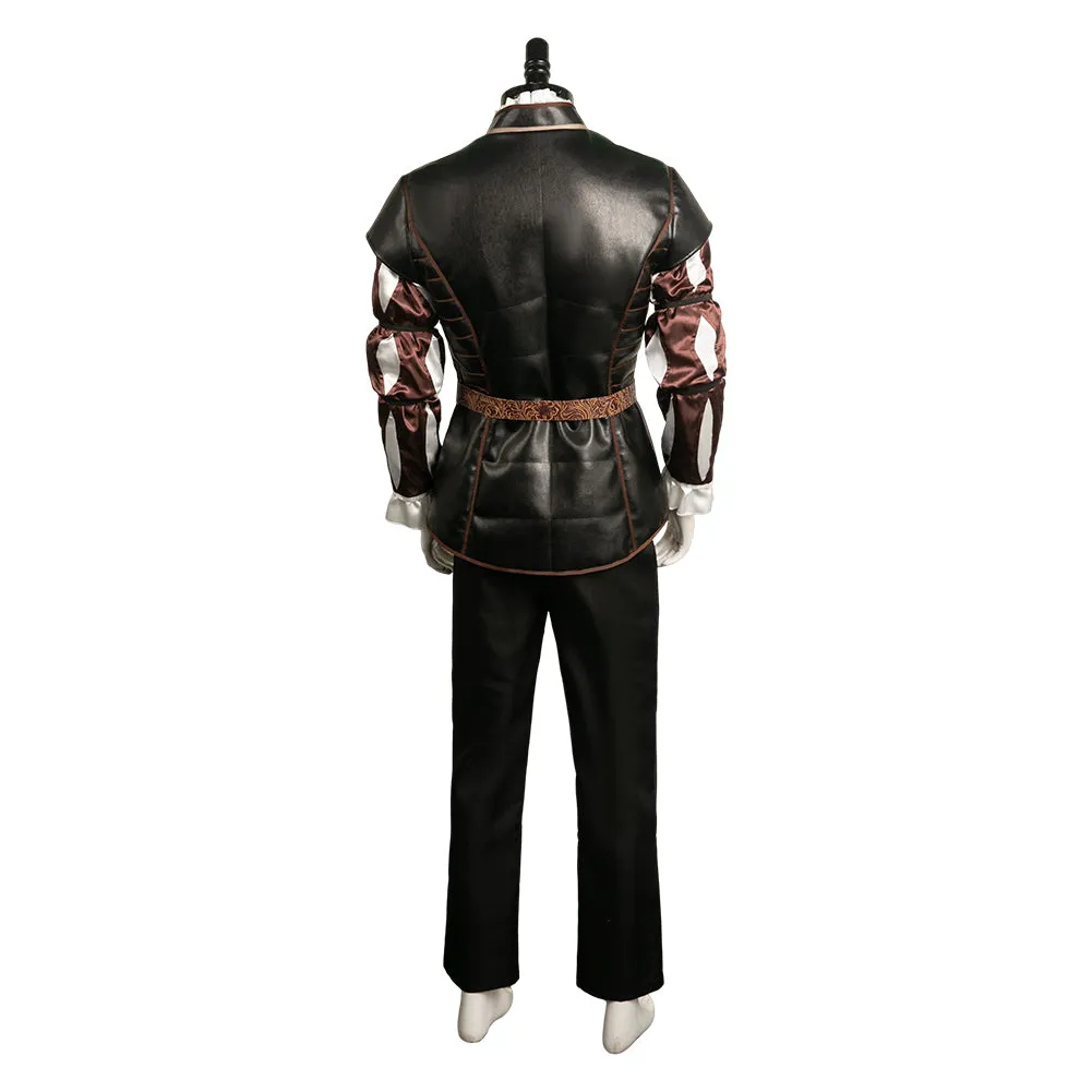 Baldur's Gate 3 Game Astarion Leather Vest Cosplay Costume Outfits Halloween Carnival Suit