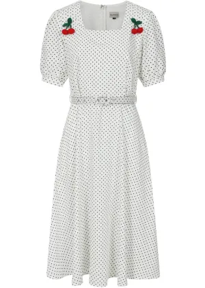 Banned Danny Sweet Spot Polkadot 40's Dress White