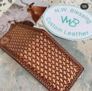Basketweave Bifold Wallet
