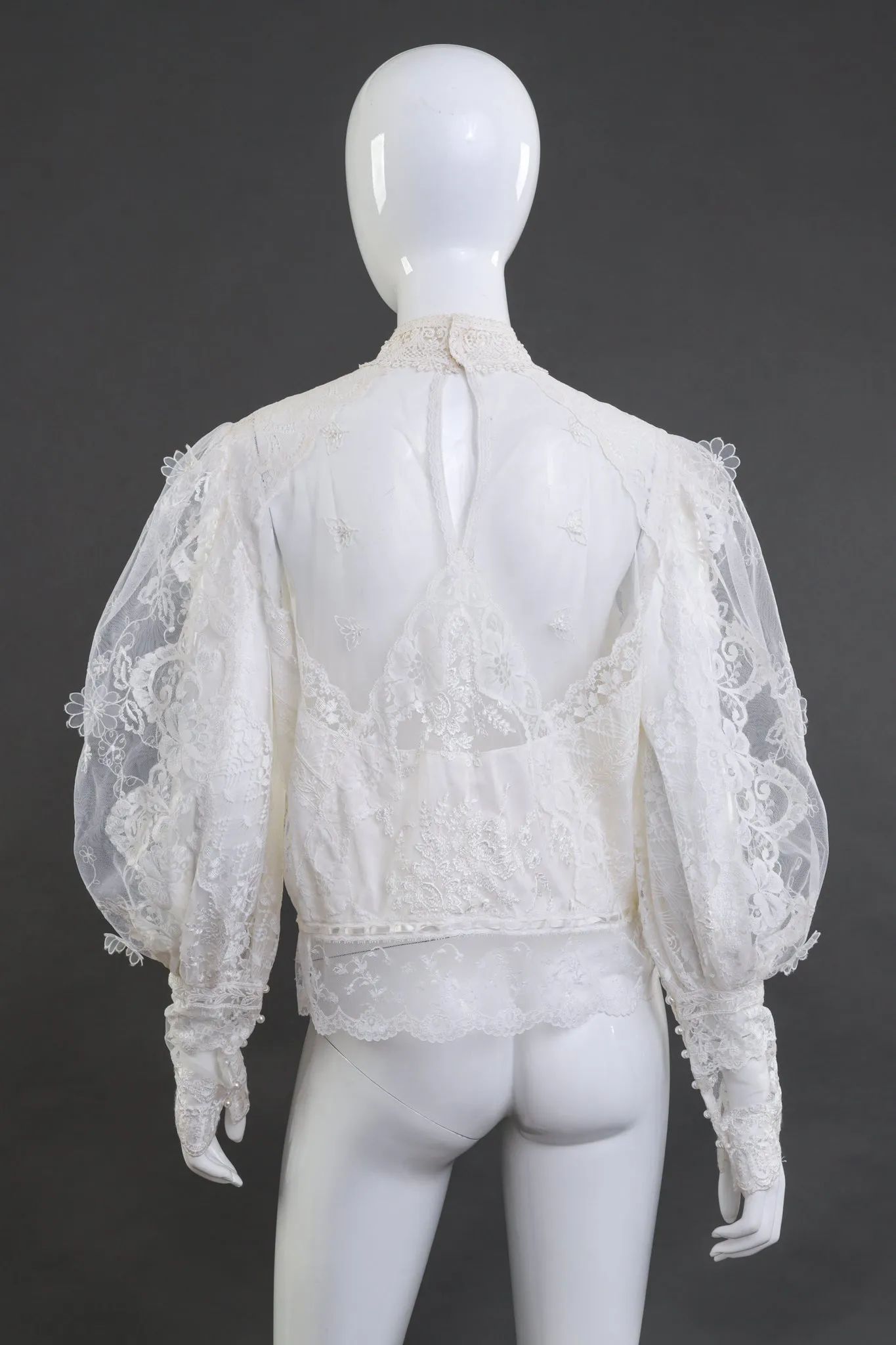 Beaded Floral Lace Blouse