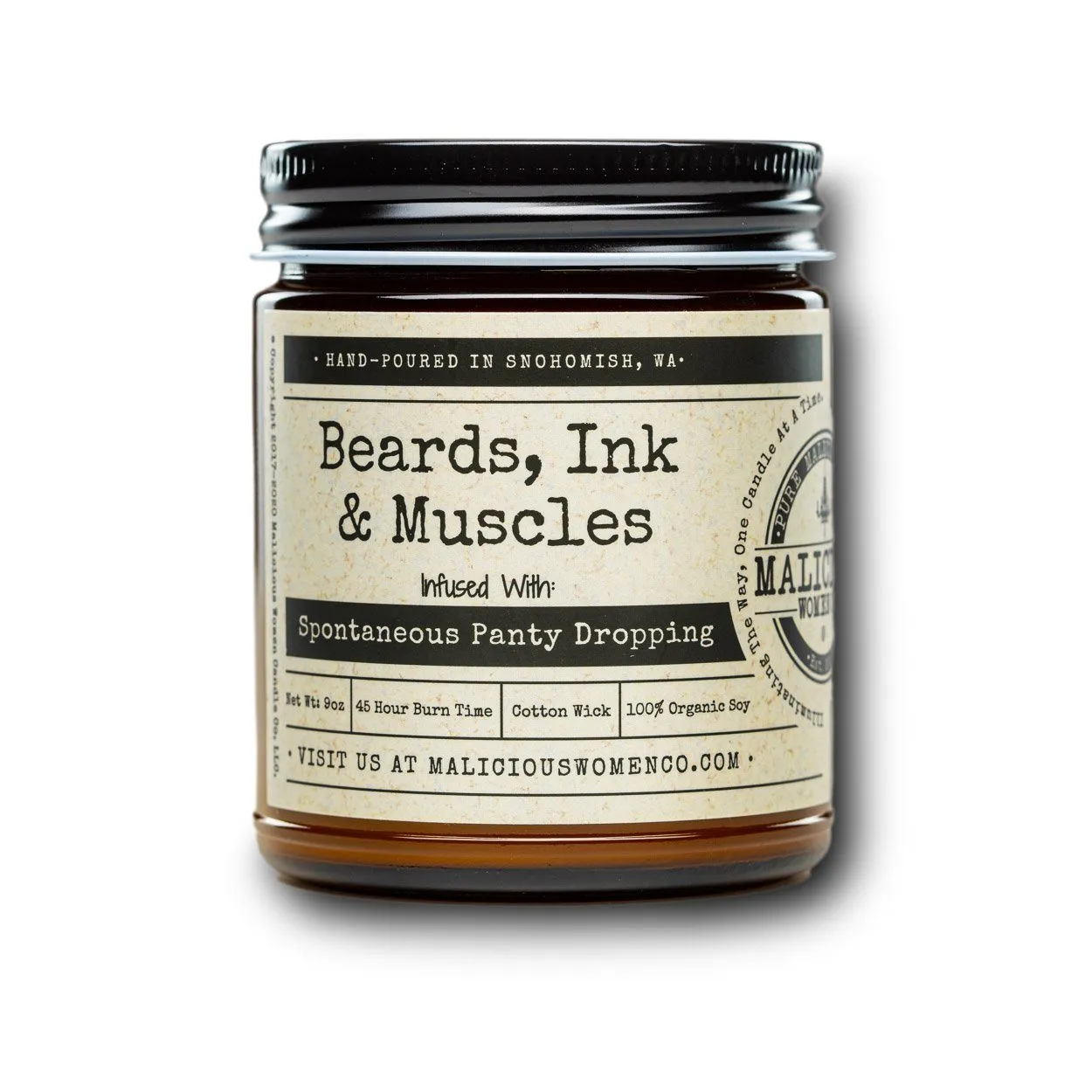 Beards, Ink & Muscles - Infused with "Spontaneous Panty Dropping" Scent: Oakmoss & Amber