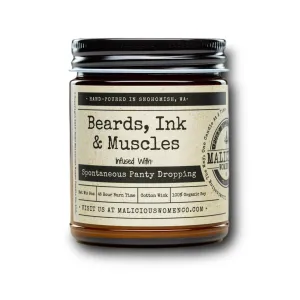 Beards, Ink & Muscles - Infused with "Spontaneous Panty Dropping" Scent: Oakmoss & Amber