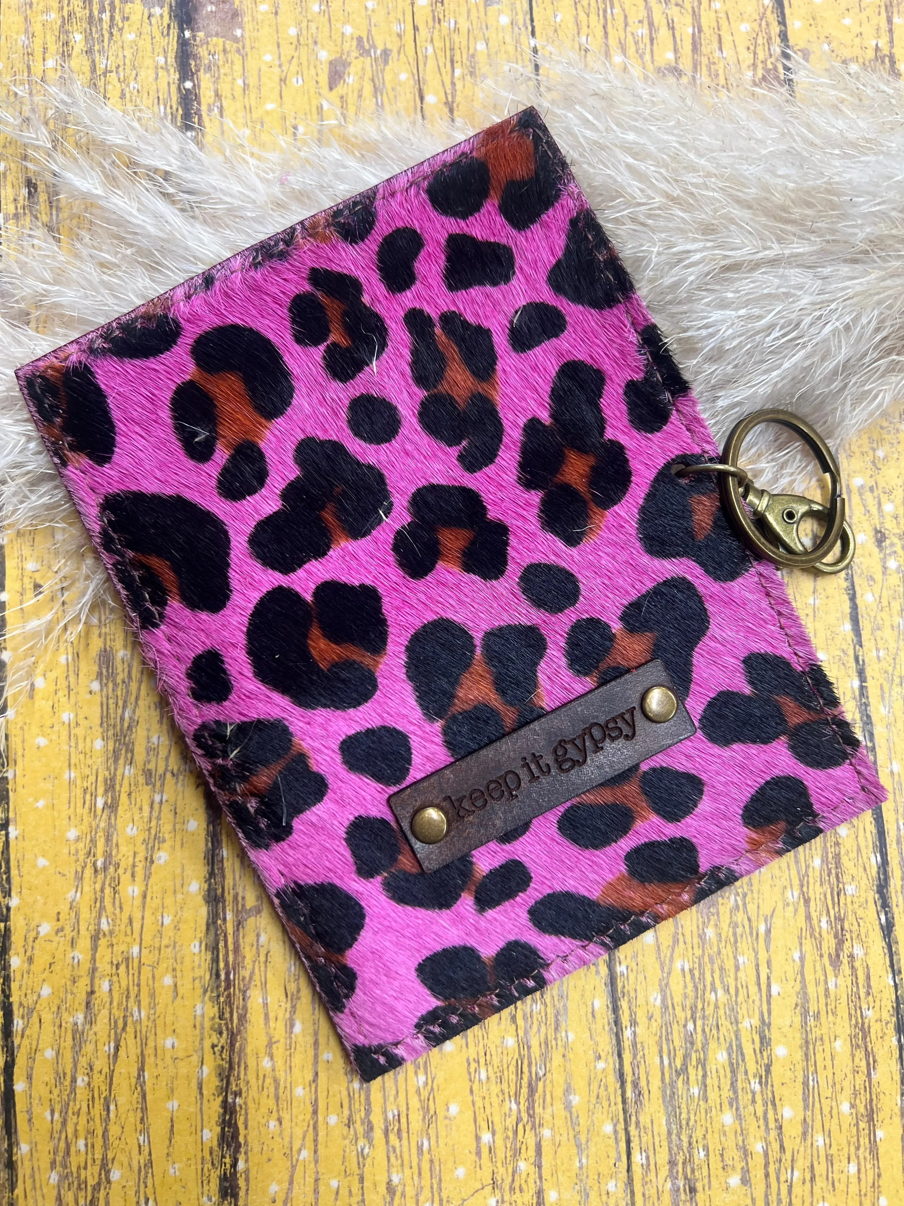 Becca Card Holder - HOH Electric Pink Leopard