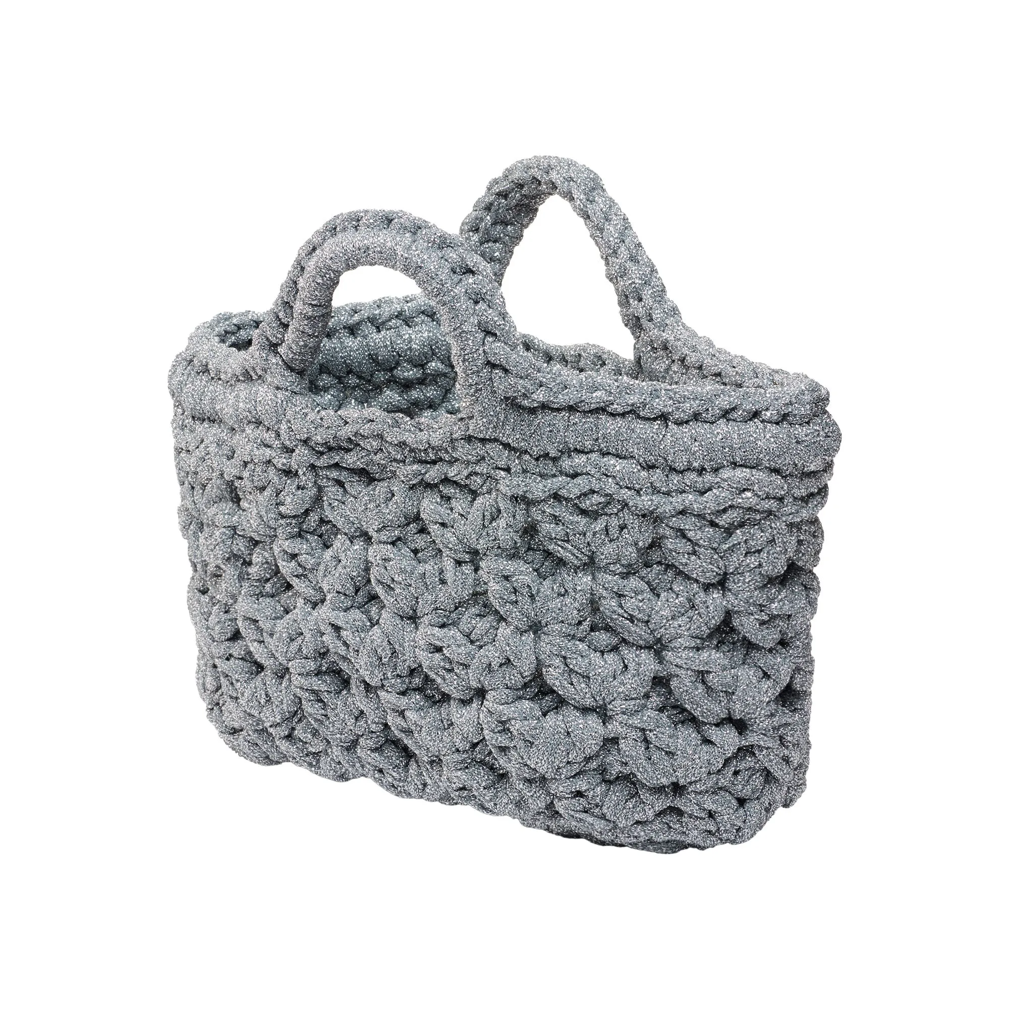 Bianca Lamé Bag - Silver