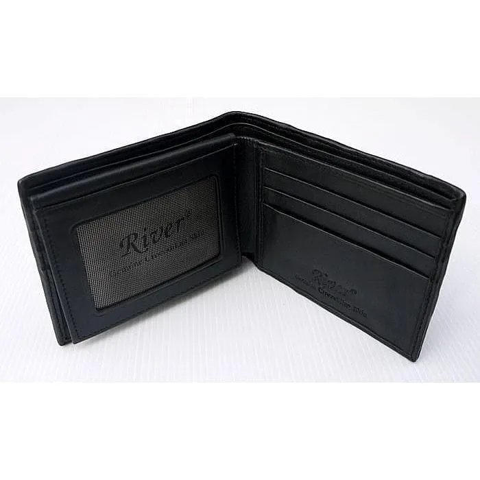 Big Black Hornback Crocodile Mens Wallet